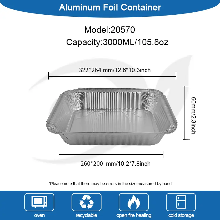 대용량 바베큐 플레이트은 알루미늄 호일 용기