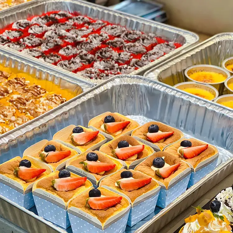 대용량 테이크 아웃 베이킹 트레이 실버 알루미늄 호일 용기