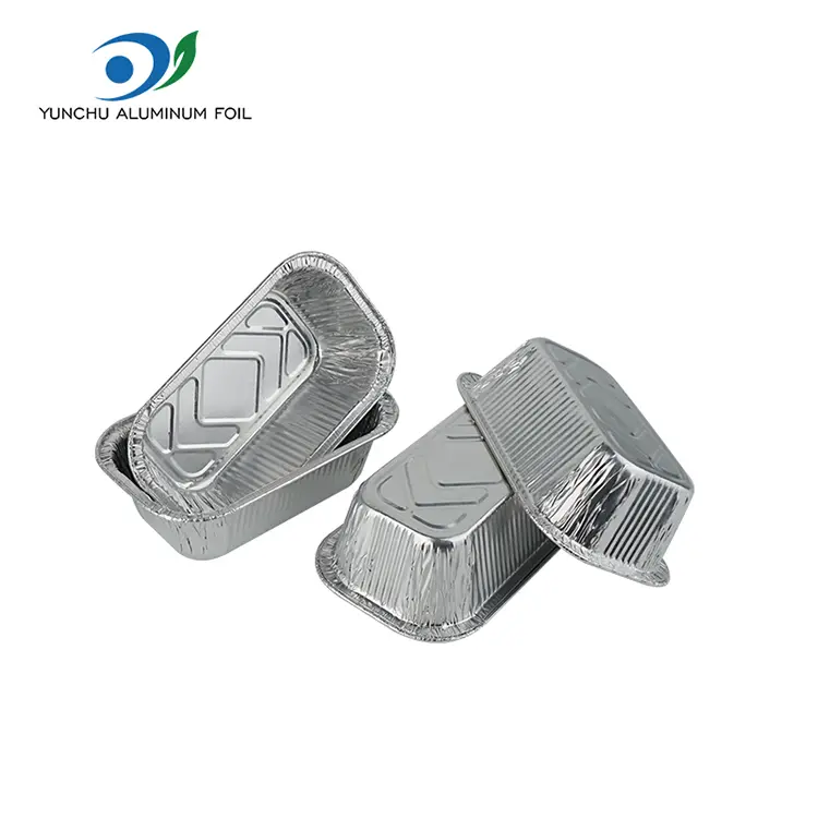 사각형 에어 프라이어 케이터링 실버 알루미늄 호일 컨테이너 사각형 에어 프라이어 케이터링 실버 알루미늄 호일 컨테이너