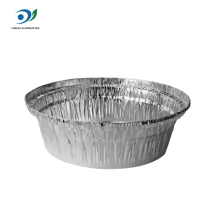 둥근 에어 프라이어 케이터링 실버 알루미늄 호일 컨테이너 둥근 에어 프라이어 케이터링 실버 알루미늄 호일 컨테이너