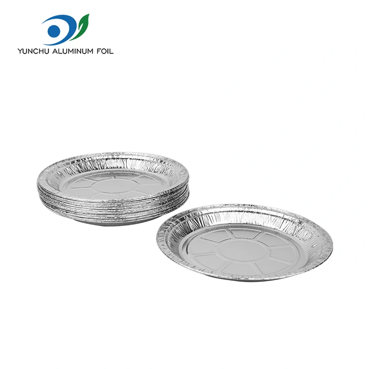 둥근 에어 프라이어 피자 실버 알루미늄 호일 컨테이너 둥근 에어 프라이어 피자 실버 알루미늄 호일 컨테이너