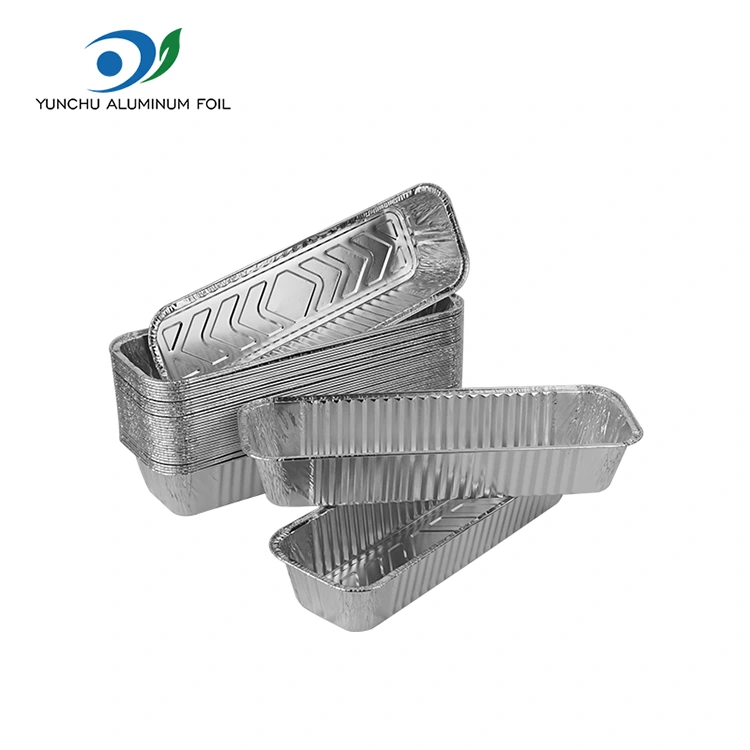 직사각형 베이킹 바베큐 실버 알루미늄 호일 용기 직사각형 베이킹 바베큐 실버 알루미늄 호일 용기