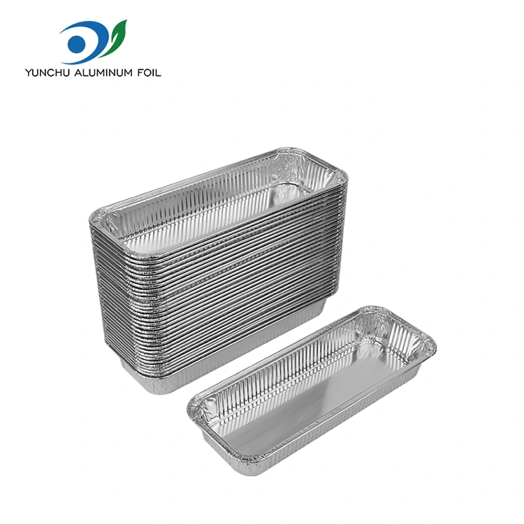 직사각형 구운 빵 실버 알루미늄 호일 용기 직사각형 구운 빵 실버 알루미늄 호일 용기