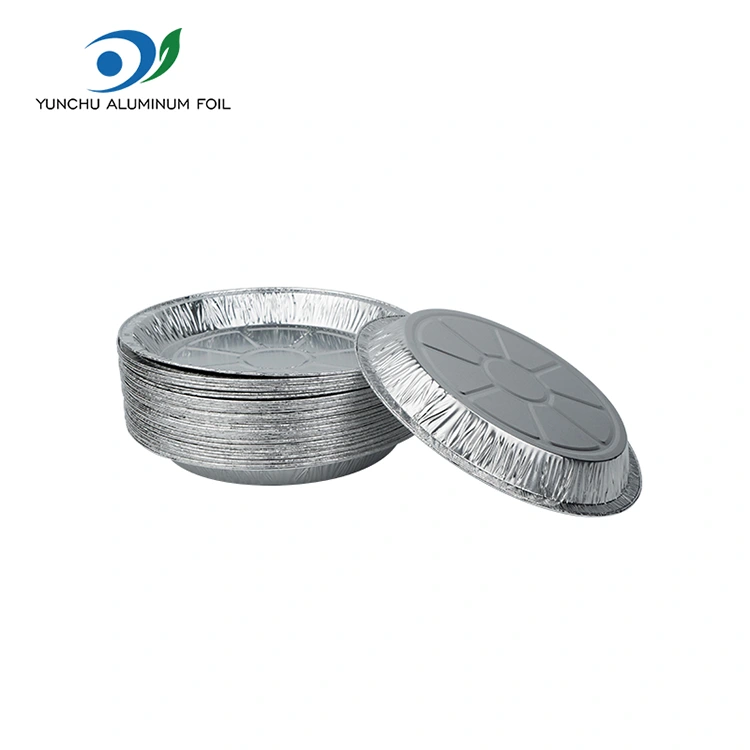 둥근 에어 프라이어 테이크 아웃 실버 알루미늄 호일 식품 용기