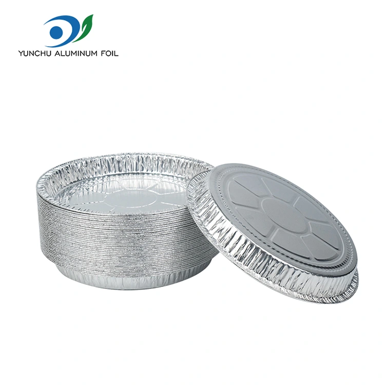 7-9 인치 피자 팬 실버 알루미늄 호일 용기