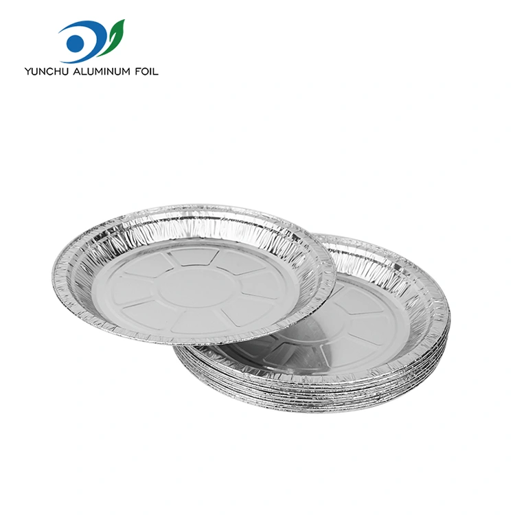 둥근 에어 프라이어 피자 실버 알루미늄 호일 컨테이너