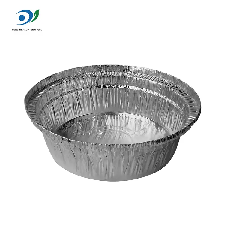 둥근 에어 프라이어 케이터링 실버 알루미늄 호일 컨테이너
