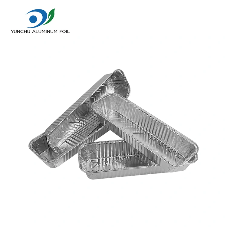 직사각형 베이킹 바베큐 실버 알루미늄 호일 용기