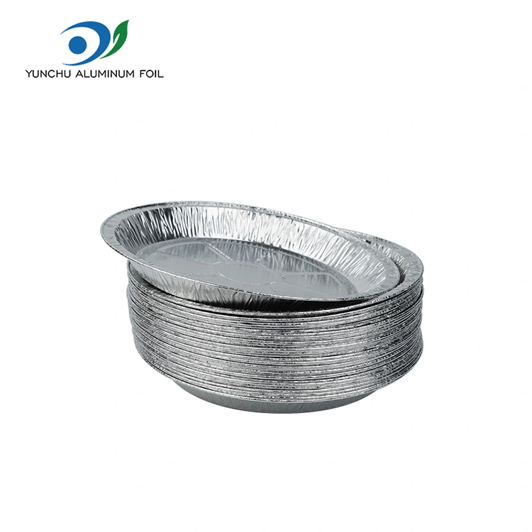 둥근 에어 프라이어 테이크 아웃 실버 알루미늄 호일 식품 용기