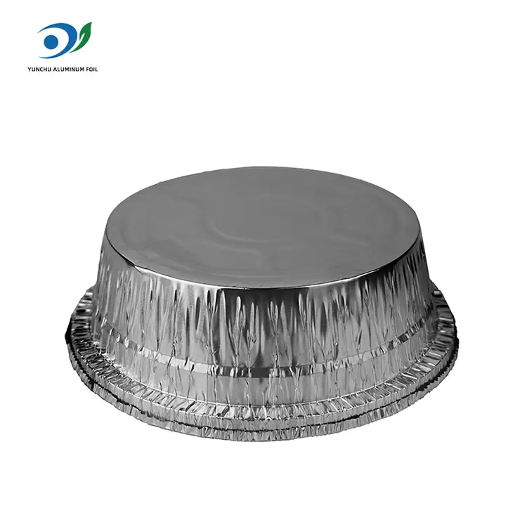 둥근 에어 프라이어 케이터링 실버 알루미늄 호일 컨테이너
