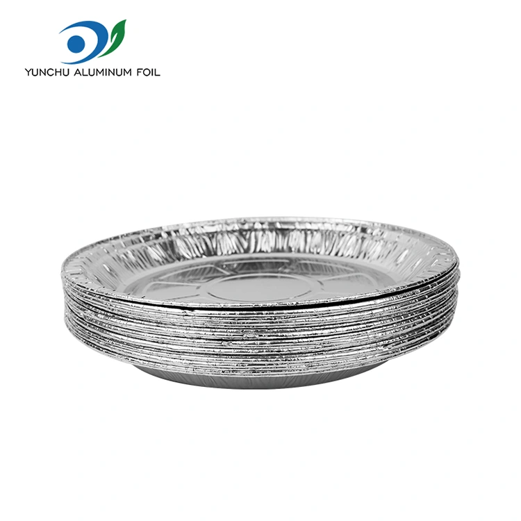 둥근 에어 프라이어 피자 실버 알루미늄 호일 컨테이너