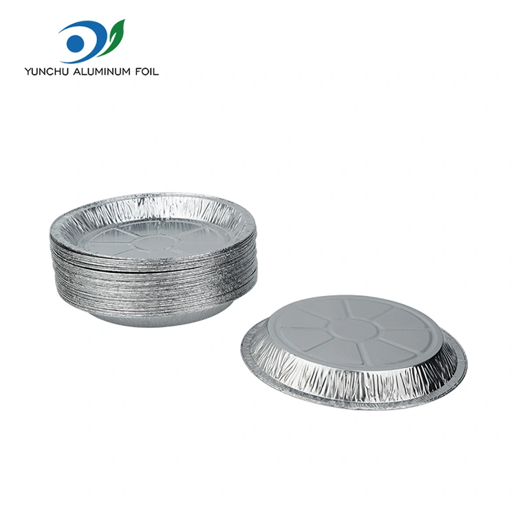 둥근 에어 프라이어 테이크 아웃 실버 알루미늄 호일 식품 용기