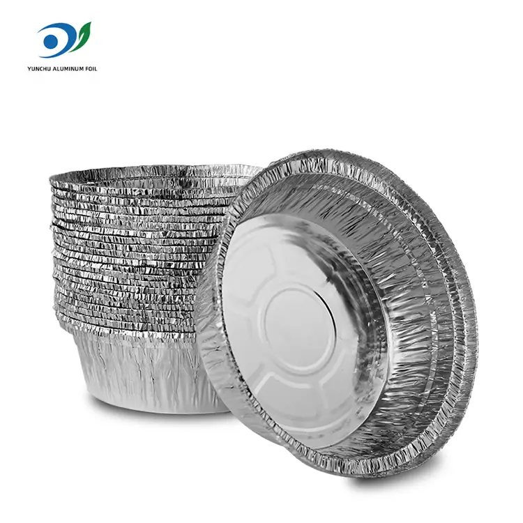 둥근 에어 프라이어 케이터링 실버 알루미늄 호일 컨테이너