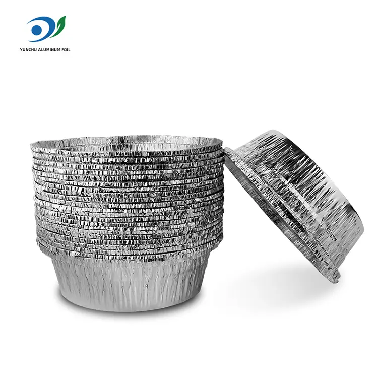 둥근 에어 프라이어 케이터링 실버 알루미늄 호일 컨테이너