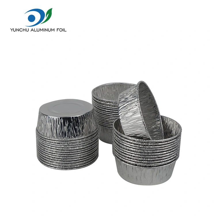 케이크 베이킹 컵 실버 알루미늄 호일 음식 용기