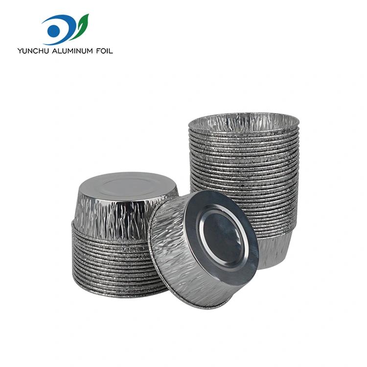 케이크 베이킹 컵 실버 알루미늄 호일 음식 용기