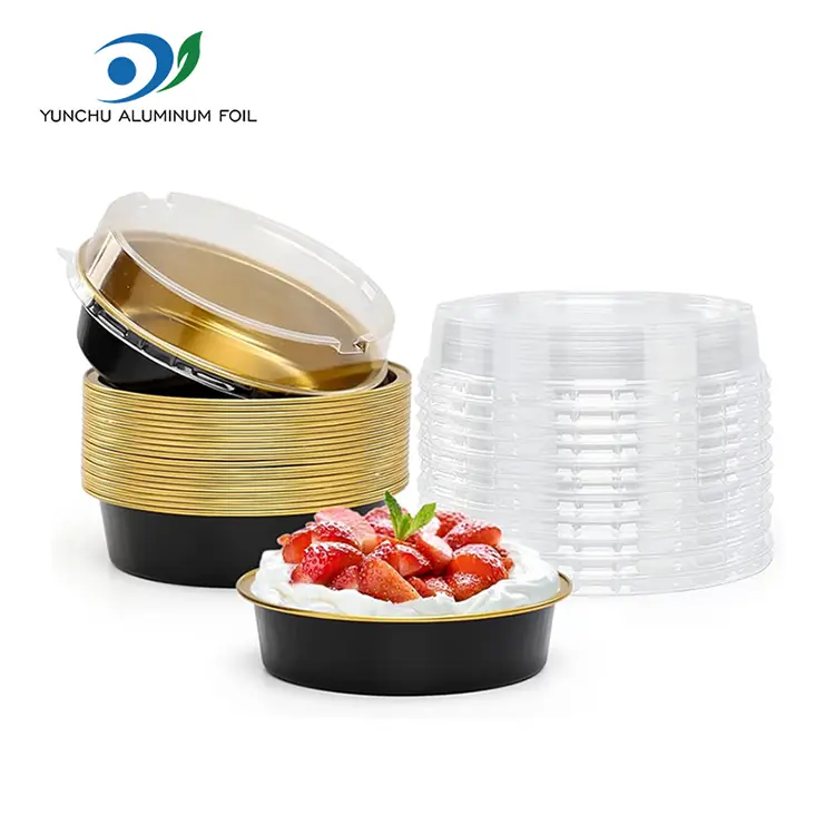 일회용 베이킹 패키징 라운드 스무드 월 알루미늄 호일 컨테이너 일회용 베이킹 패키징 라운드 스무드 월 알루미늄 호일 컨테이너