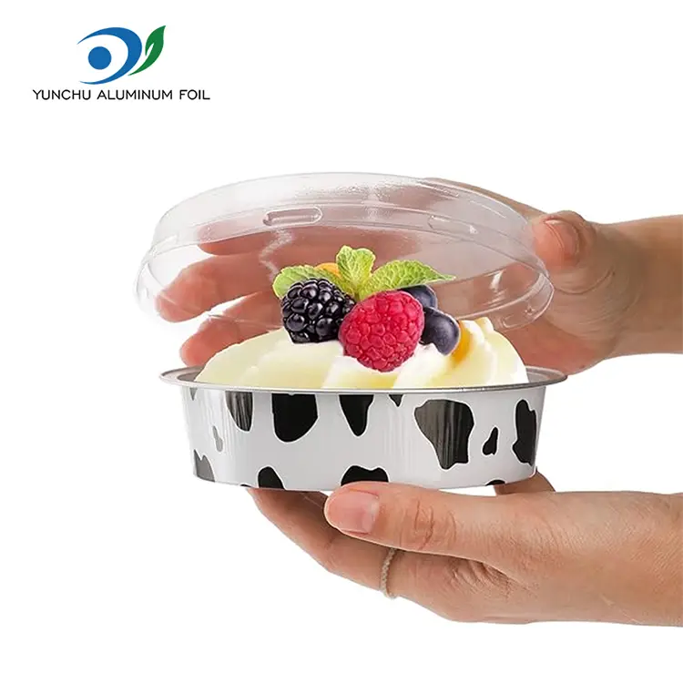 일회용 베이킹 패키징 라운드 스무드 월 알루미늄 호일 컨테이너