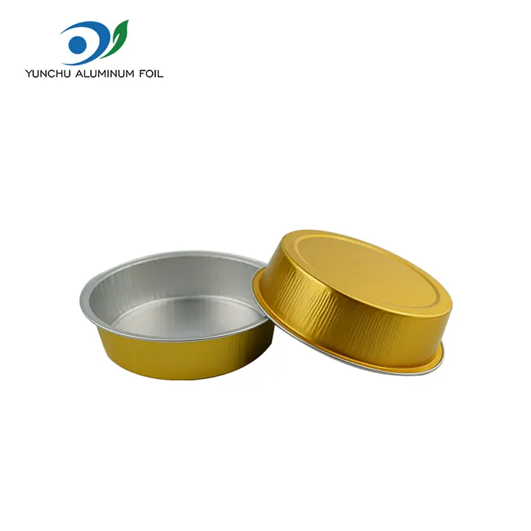 일회용 베이킹 패키징 라운드 스무드 월 알루미늄 호일 컨테이너