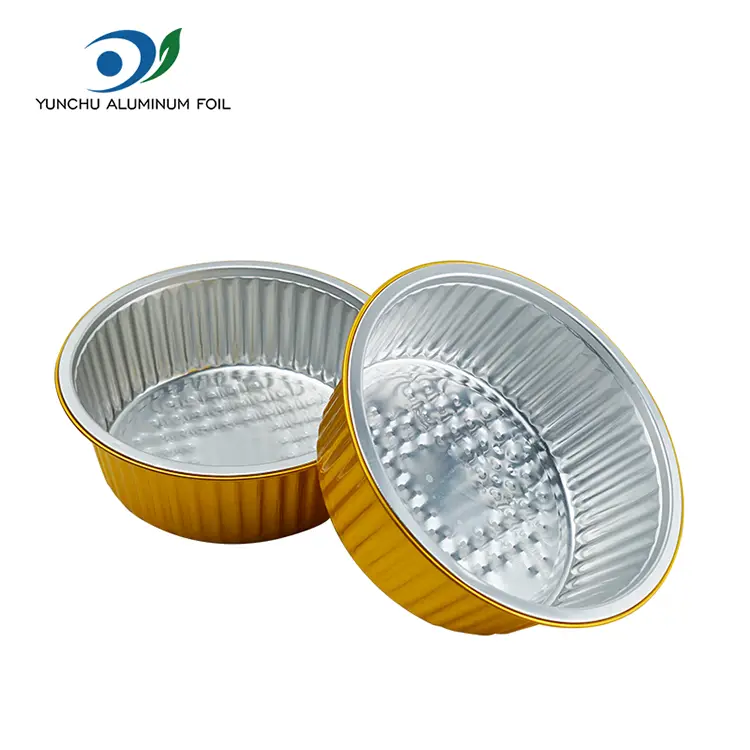 일회용 베이킹 트레이 둥근 알루미늄 호일 용기