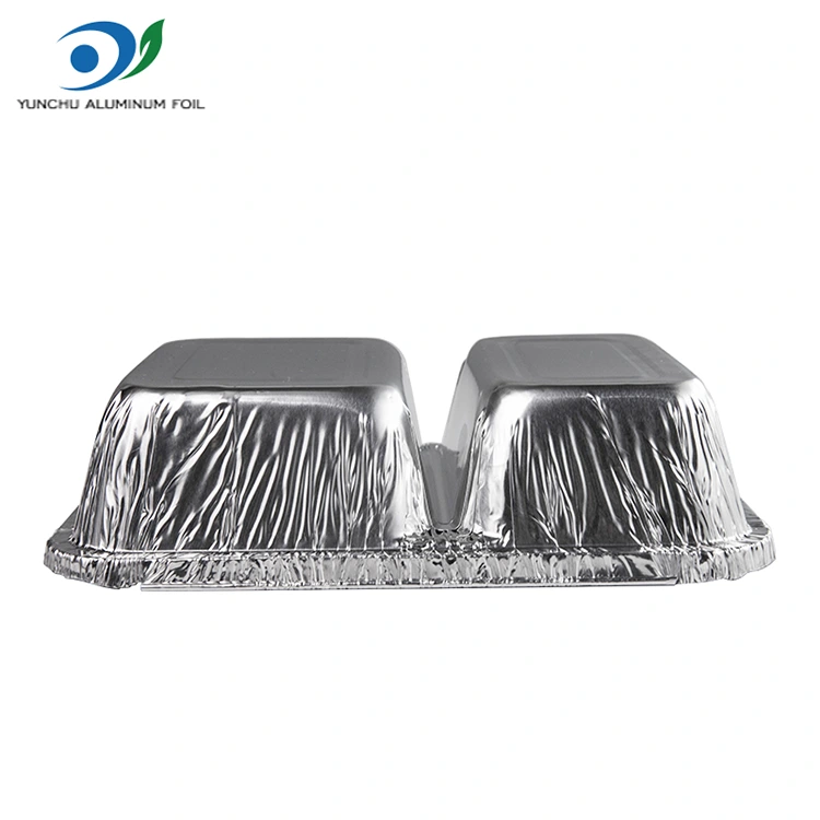 일회용 구획 패스트 푸드 실버 알루미늄 호일 용기