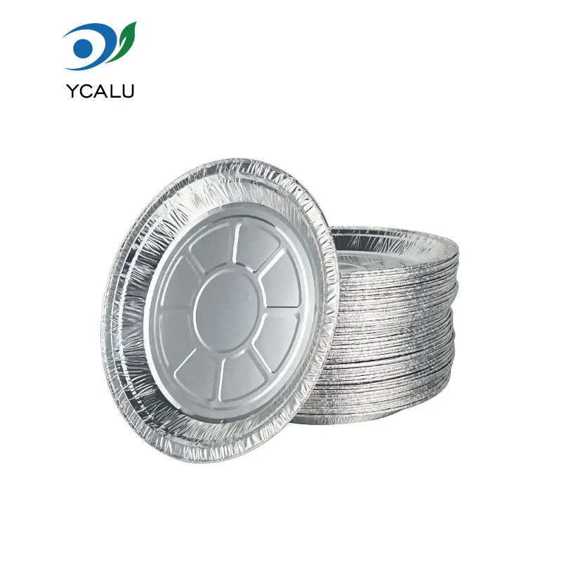 일회용 디스크 에어프라이어 실버 알루미늄 호일 식품 용기