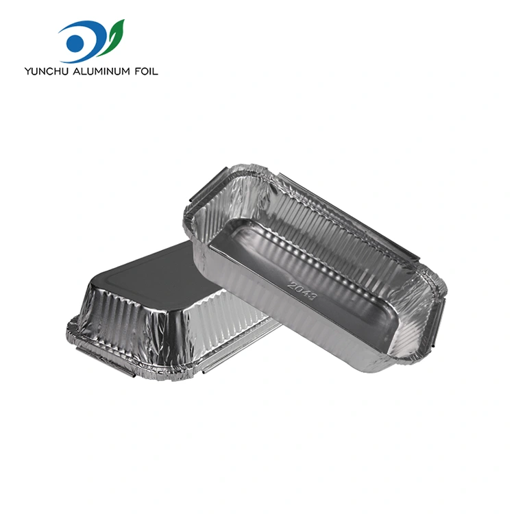 일회용 패스트 푸드 박스 바베큐 실버 알루미늄 호일 용기