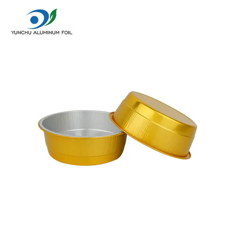 일회용 황금 원형 알루미늄 호일 용기