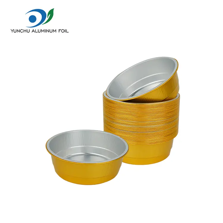 일회용 황금 원형 알루미늄 호일 용기