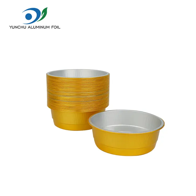 일회용 황금 원형 알루미늄 호일 용기
