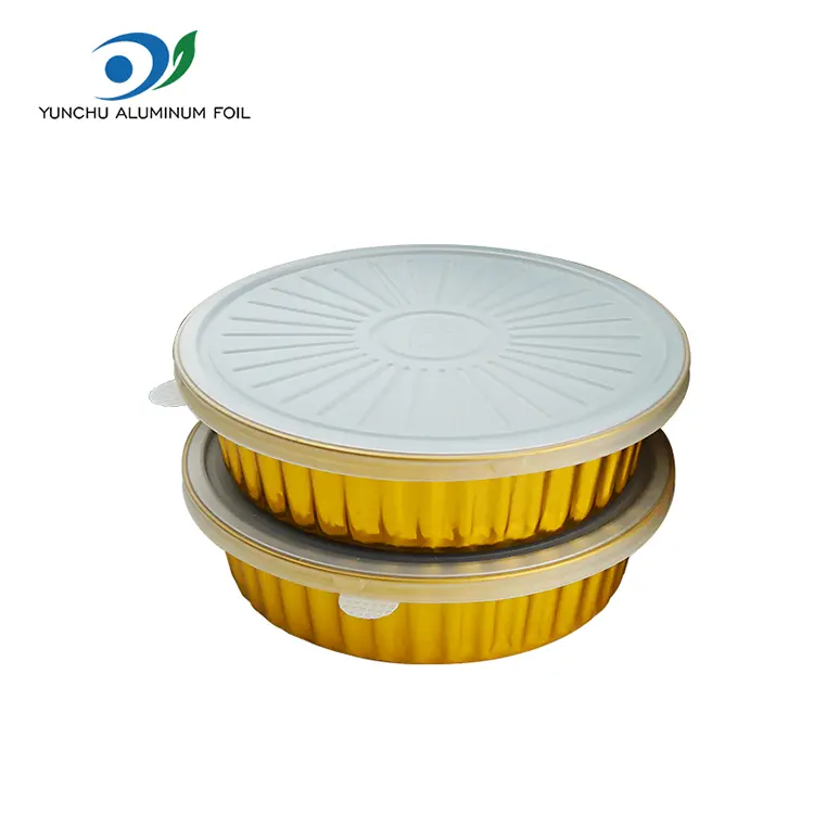 일회용 Gratin Golden Round 알루미늄 호일 용기