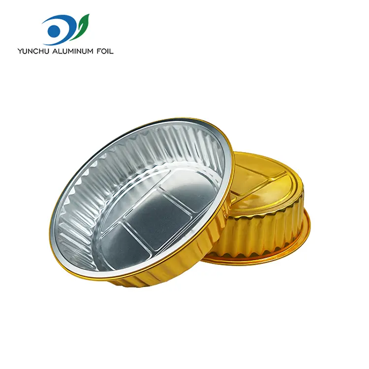 일회용 Gratin Golden Round 알루미늄 호일 용기