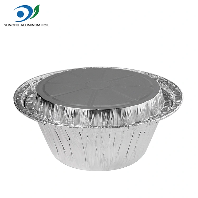 일회용 그라틴 테이크 아웨이 실버 알루미늄 호일 컨테이너