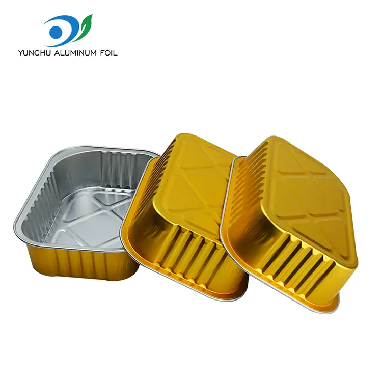 일회용 직사각형 그릴 알루미늄 호일 용기