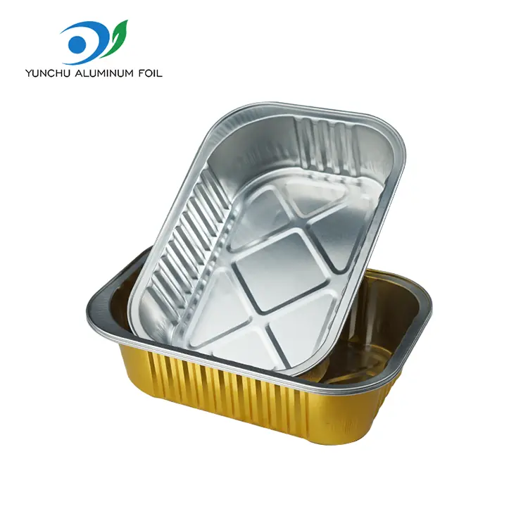 일회용 직사각형 그릴 알루미늄 호일 용기