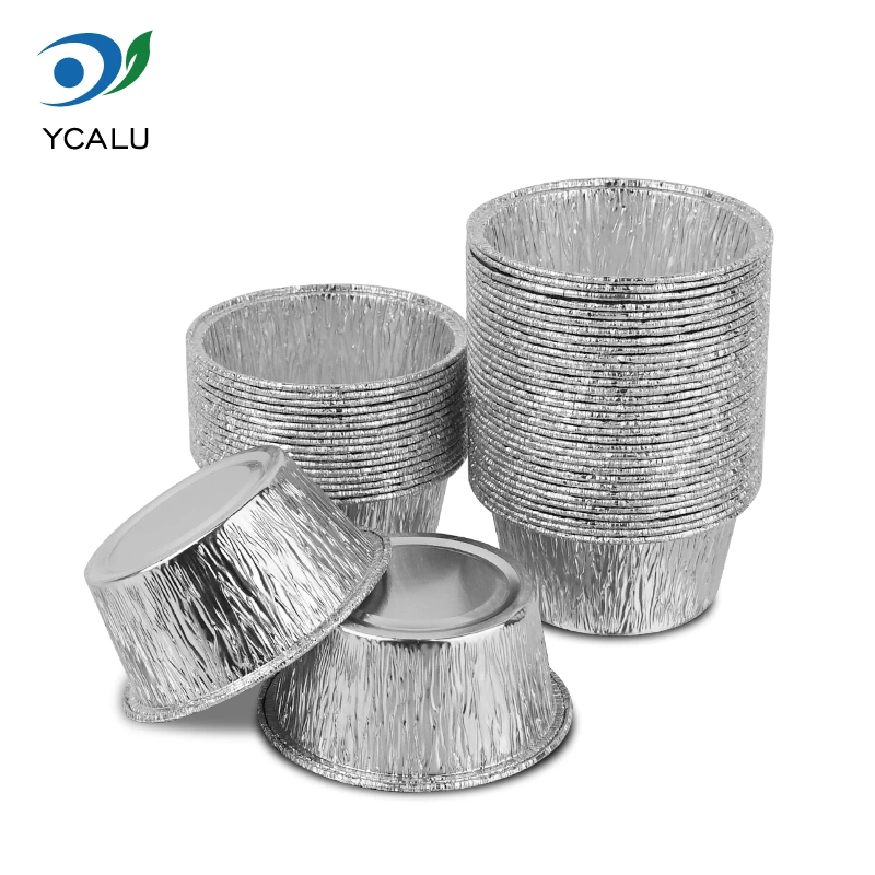 일회용 원형 케이크 트레이 실버 알루미늄 호일 용기