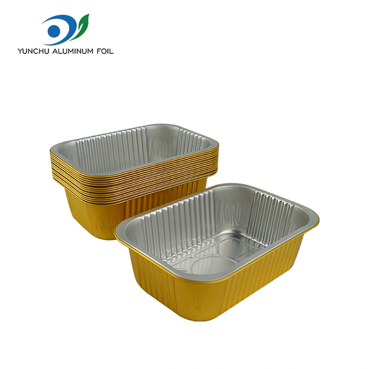 일회용 사각형 씰 그라틴 알루미늄 호일 용기