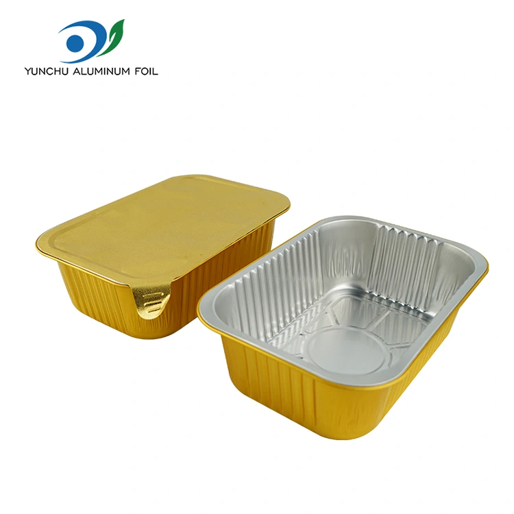 일회용 사각형 씰 그라틴 알루미늄 호일 용기
