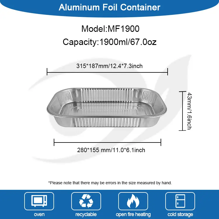일회용 테이크 아웃 도시락 알루미늄 호일 컨테이너
