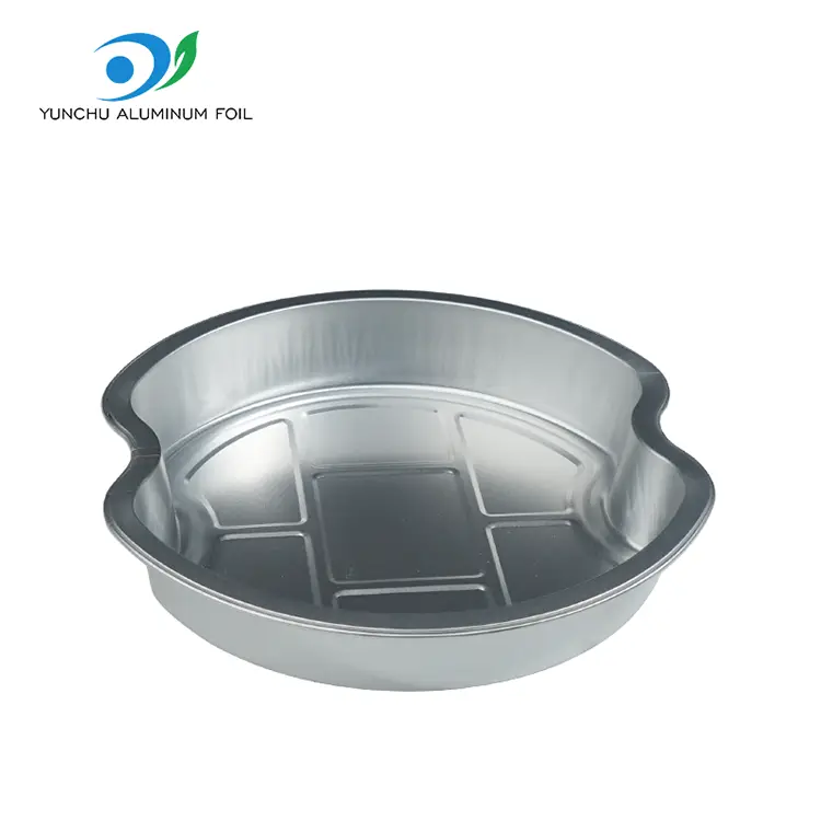 일회용 계층 테이크 아웃 둥근 알루미늄 호일 용기