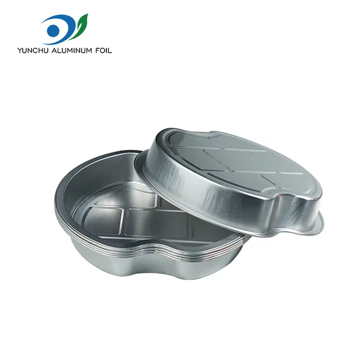 일회용 계층 테이크 아웃 둥근 알루미늄 호일 용기
