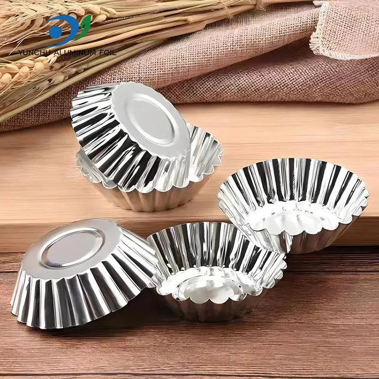 에그 타르트 토스트 베이킹 실버 알루미늄 호일 식품 용기