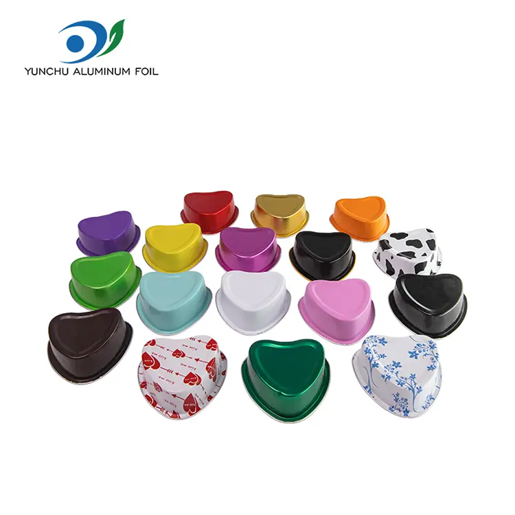 하트 모양의 로스트 스무드 월 알루미늄 호일 용기