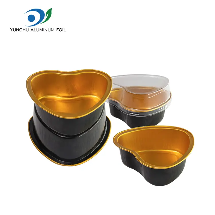 하트 모양의 로스트 스무드 월 알루미늄 호일 용기