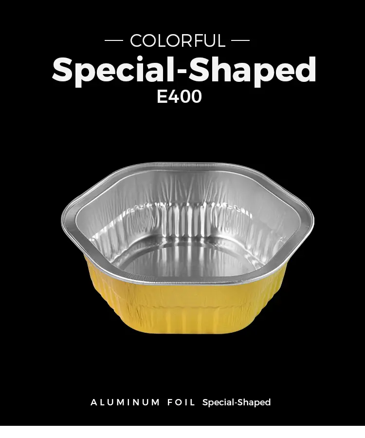 Hexagonal takeaway heat sealed Smoothwall Aluminum Foil Containers