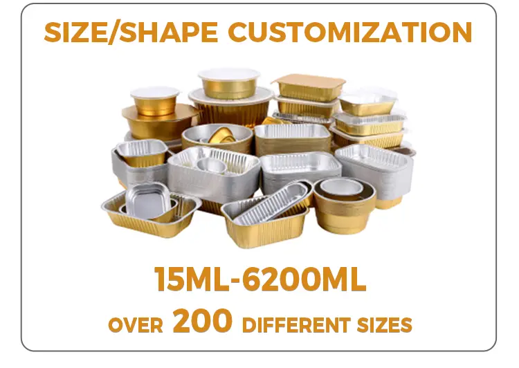 Square baking cakes Smoothwall Aluminum Foil Containers