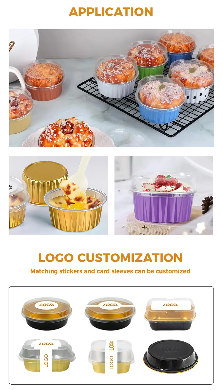 Round baked cakes Smoothwall Aluminum Foil Containers