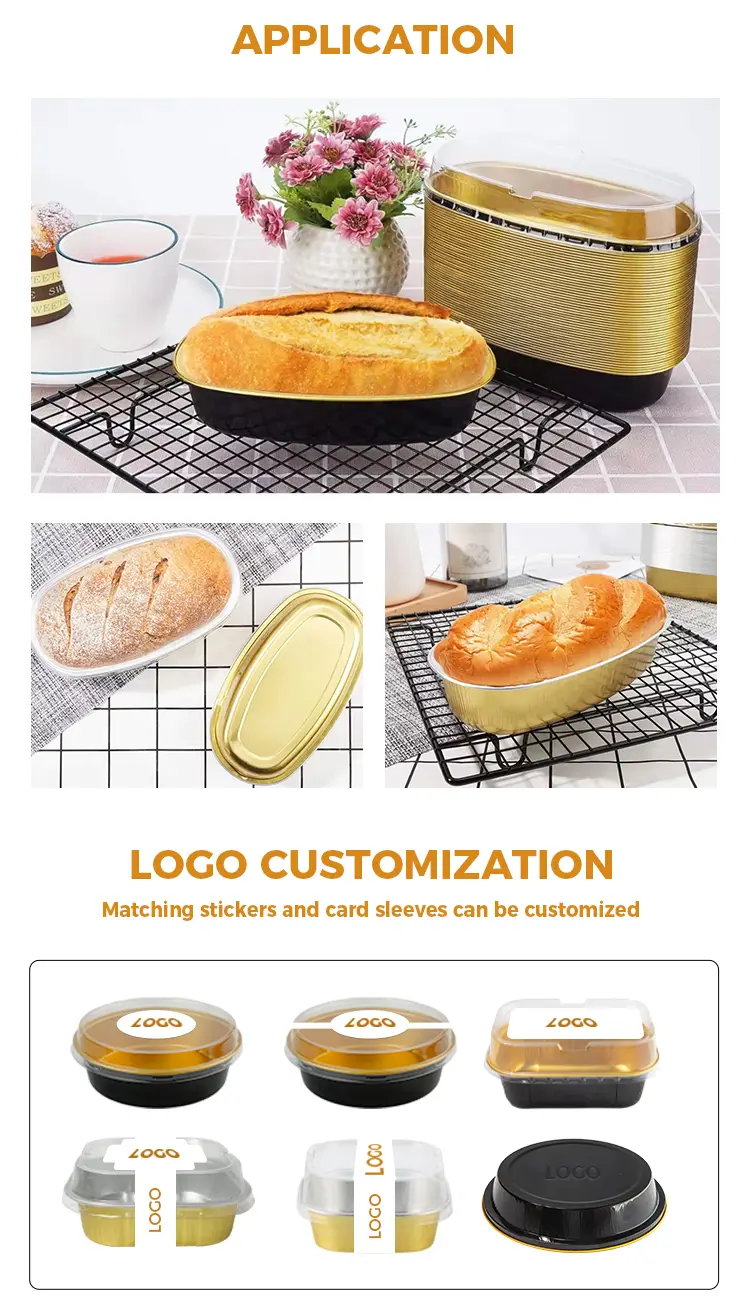 Oval color Smoothwall Aluminum Foil Containers