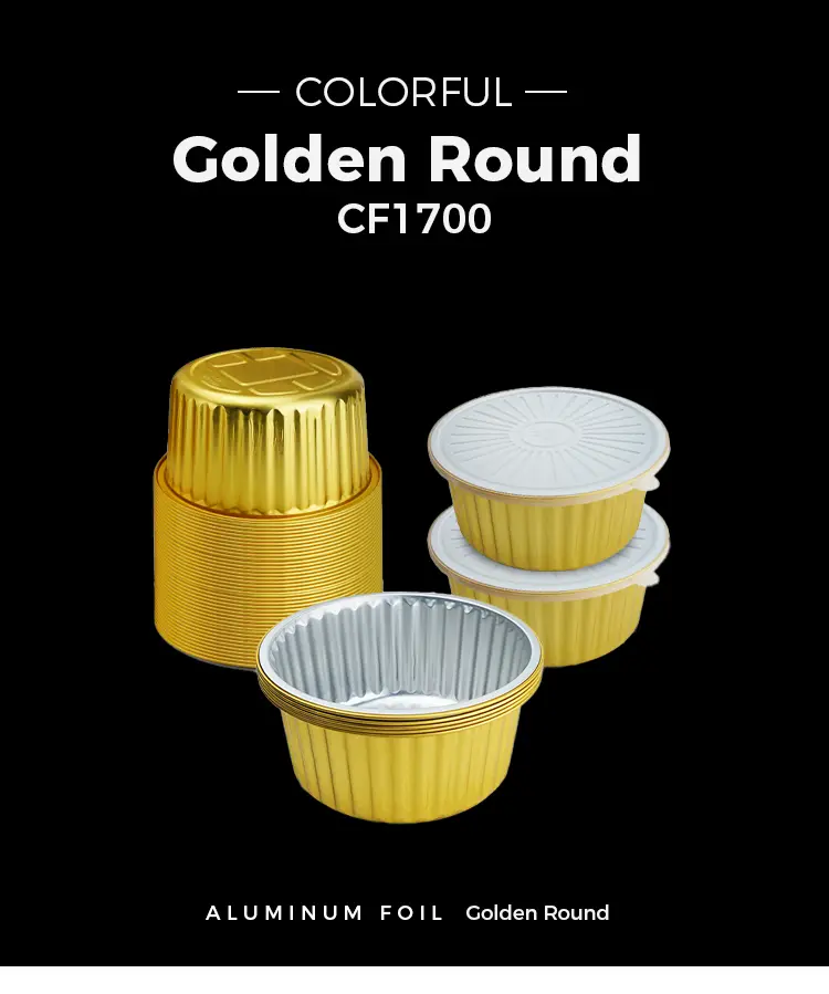 Disposable sealed takeaway gold Aluminum Foil Containers