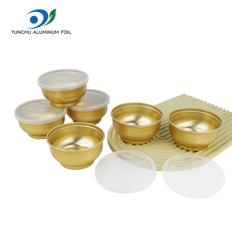 Disposable Round Small Gold Bowl Aluminum Foil Containers